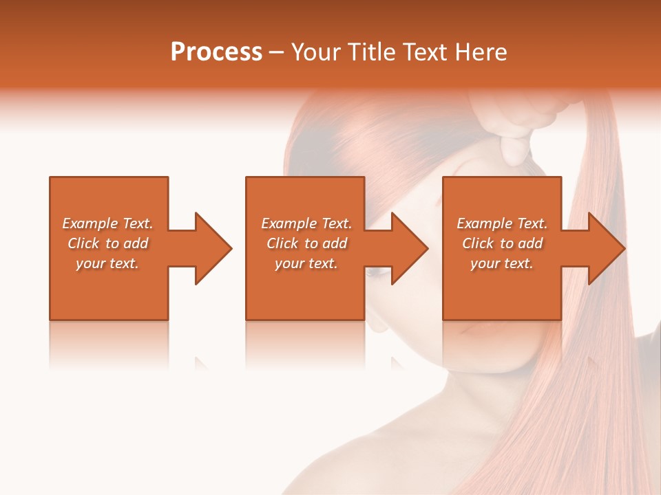 White Attractive Hairstyle PowerPoint Template