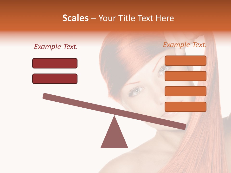 White Attractive Hairstyle PowerPoint Template