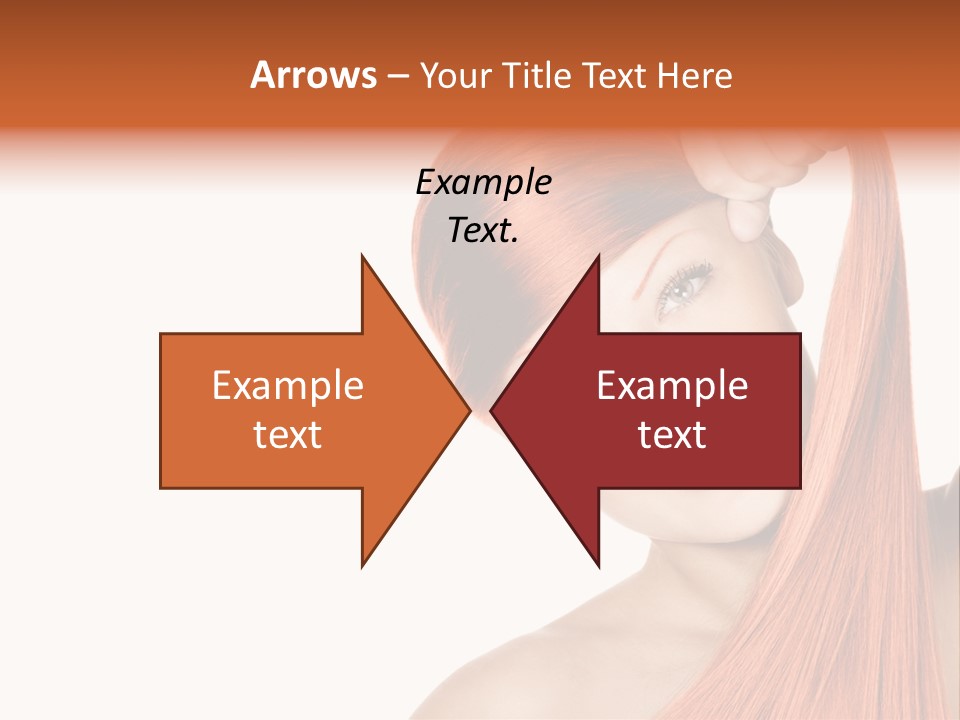 White Attractive Hairstyle PowerPoint Template