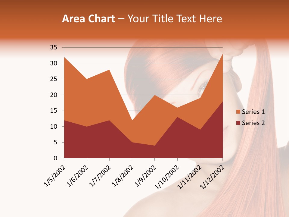 White Attractive Hairstyle PowerPoint Template