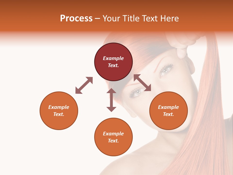 White Attractive Hairstyle PowerPoint Template