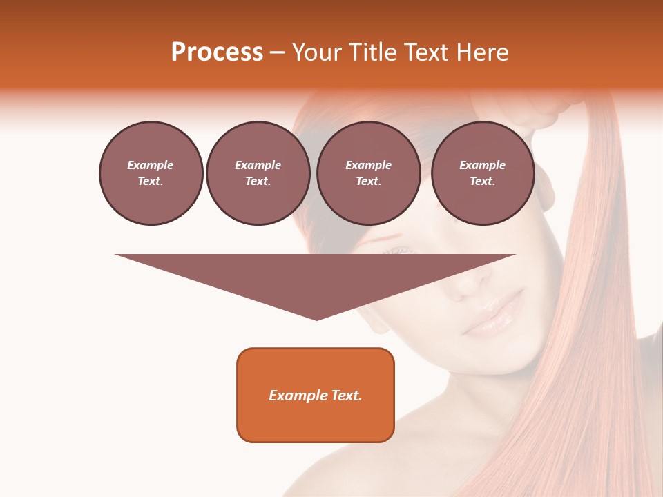 White Attractive Hairstyle PowerPoint Template