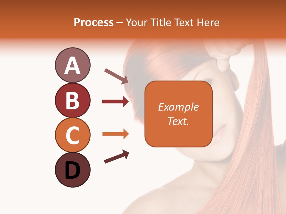 White Attractive Hairstyle PowerPoint Template