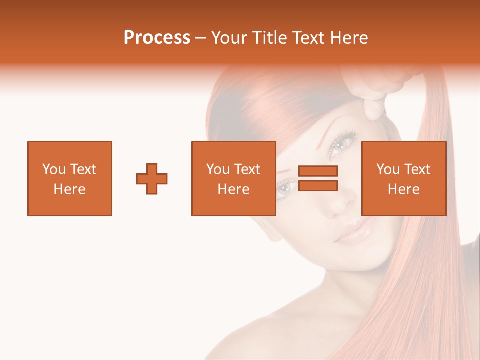 White Attractive Hairstyle PowerPoint Template