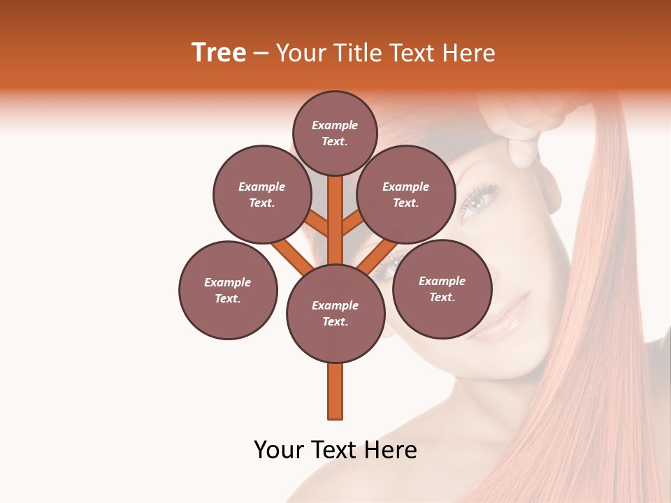 White Attractive Hairstyle PowerPoint Template