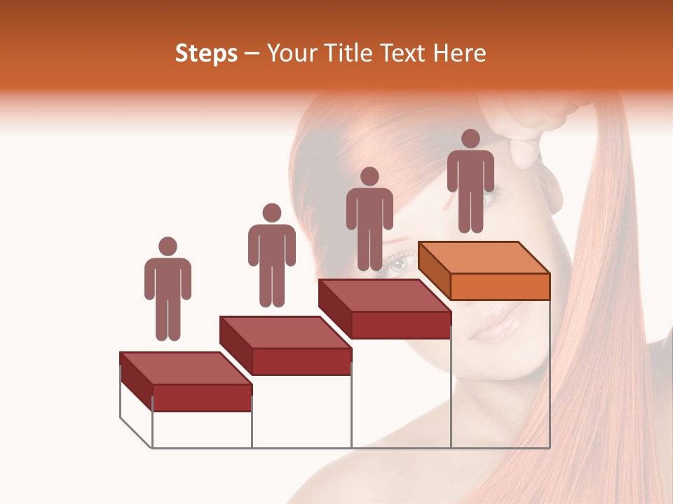 White Attractive Hairstyle PowerPoint Template