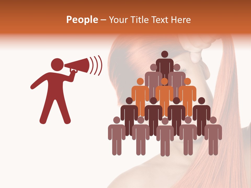 White Attractive Hairstyle PowerPoint Template