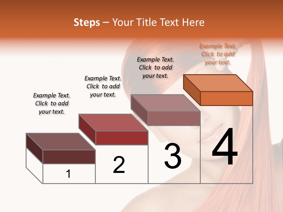 White Attractive Hairstyle PowerPoint Template