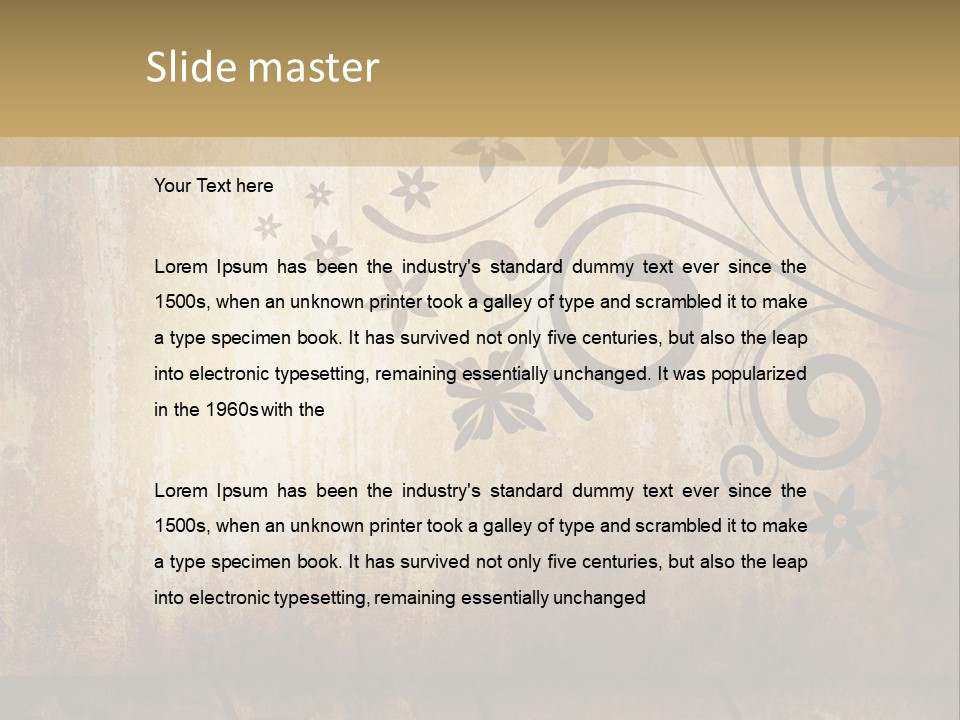 Stained Aging Materials PowerPoint Template