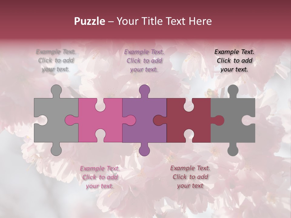 New Life Sunlight Sakura PowerPoint Template