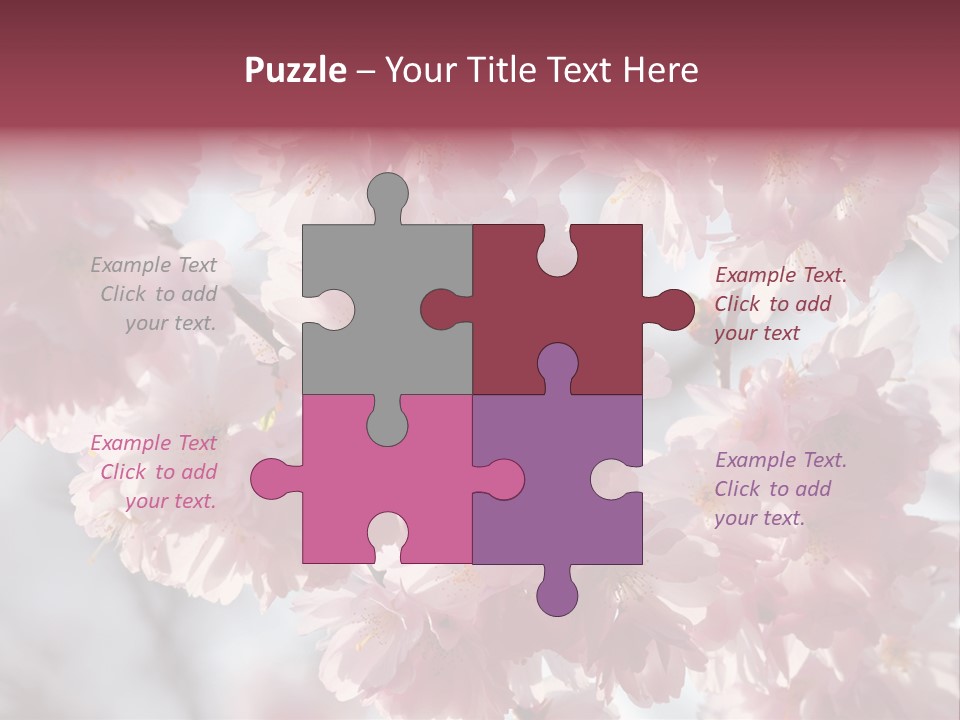 New Life Sunlight Sakura PowerPoint Template