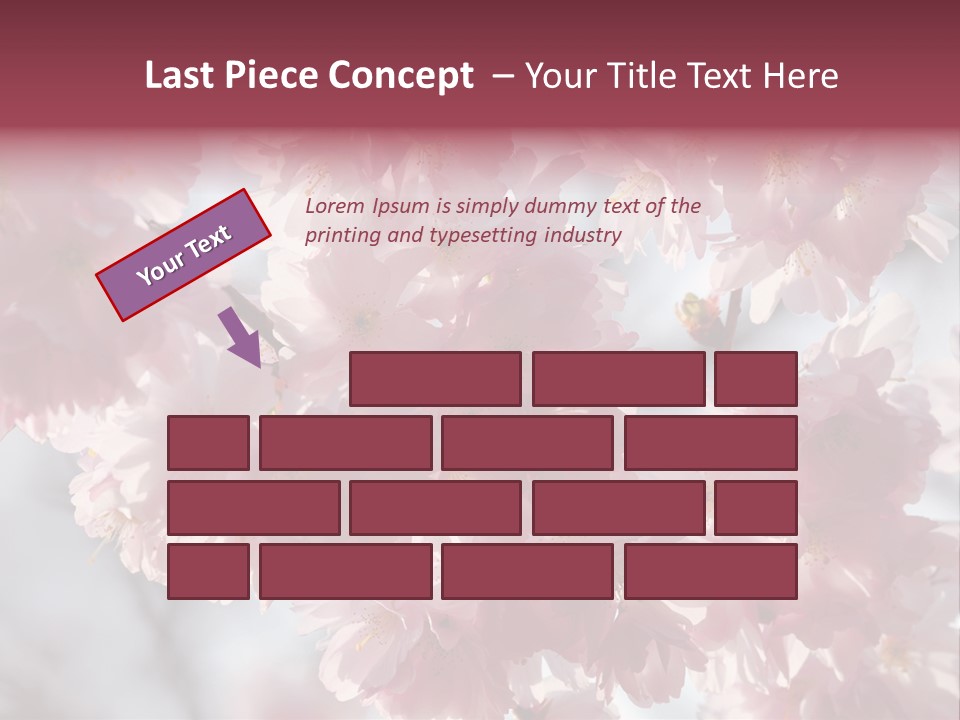New Life Sunlight Sakura PowerPoint Template