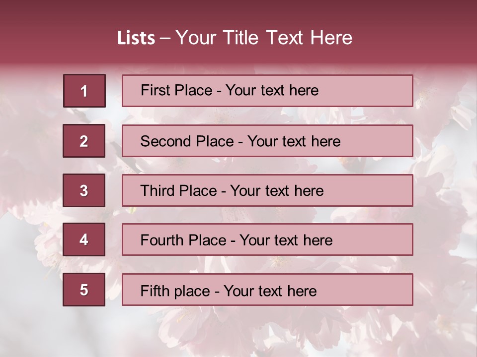 New Life Sunlight Sakura PowerPoint Template