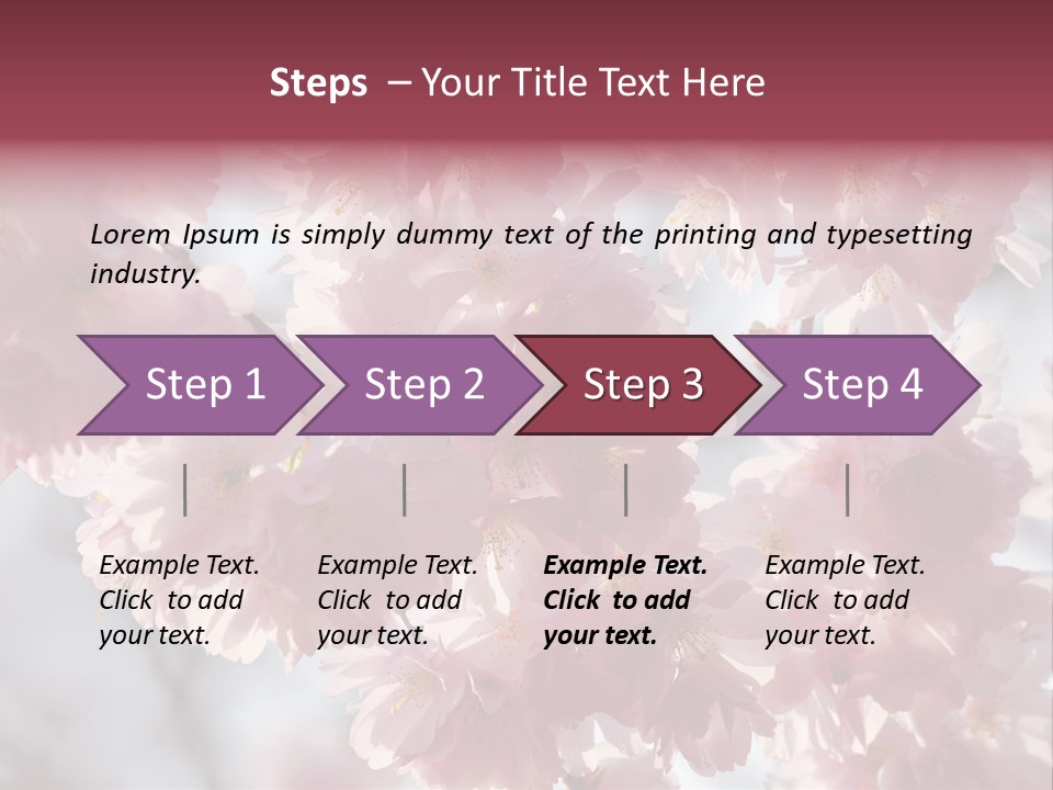 New Life Sunlight Sakura PowerPoint Template