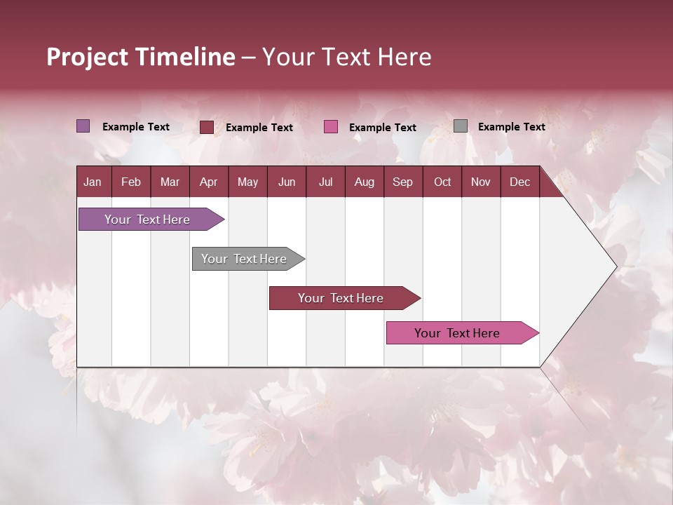 New Life Sunlight Sakura PowerPoint Template