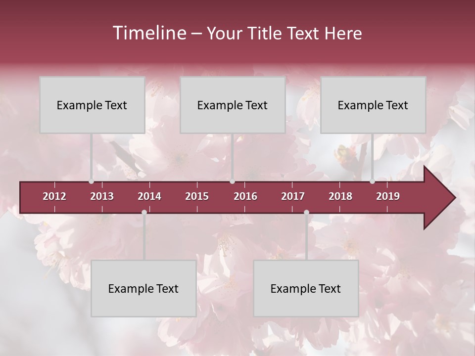 New Life Sunlight Sakura PowerPoint Template