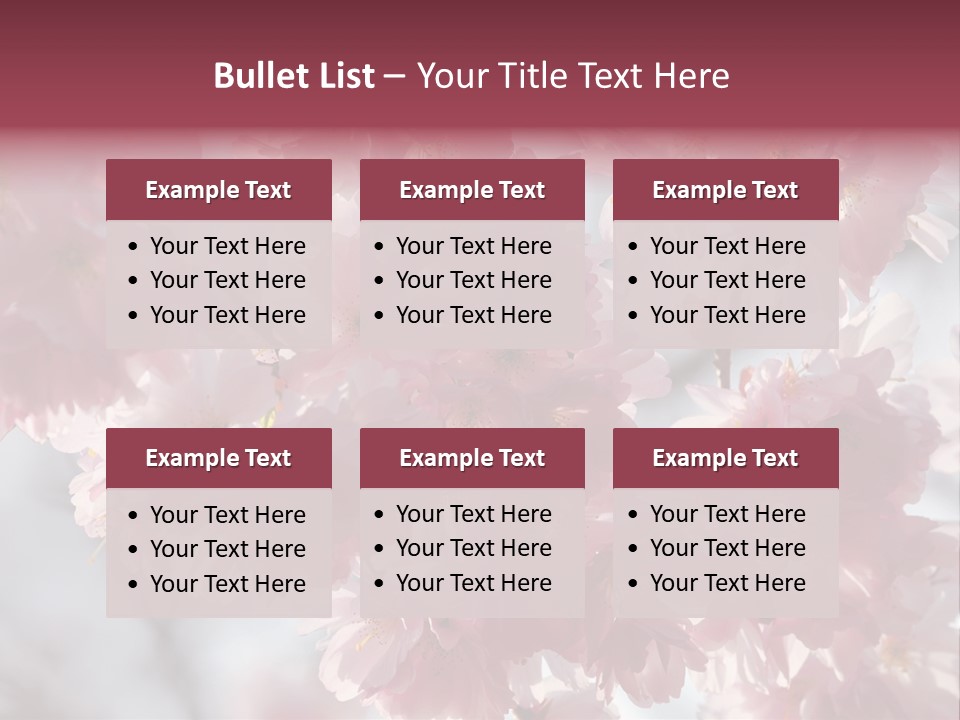 New Life Sunlight Sakura PowerPoint Template
