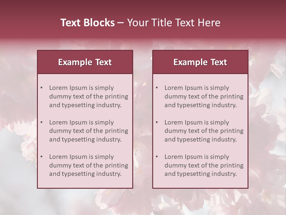 New Life Sunlight Sakura PowerPoint Template