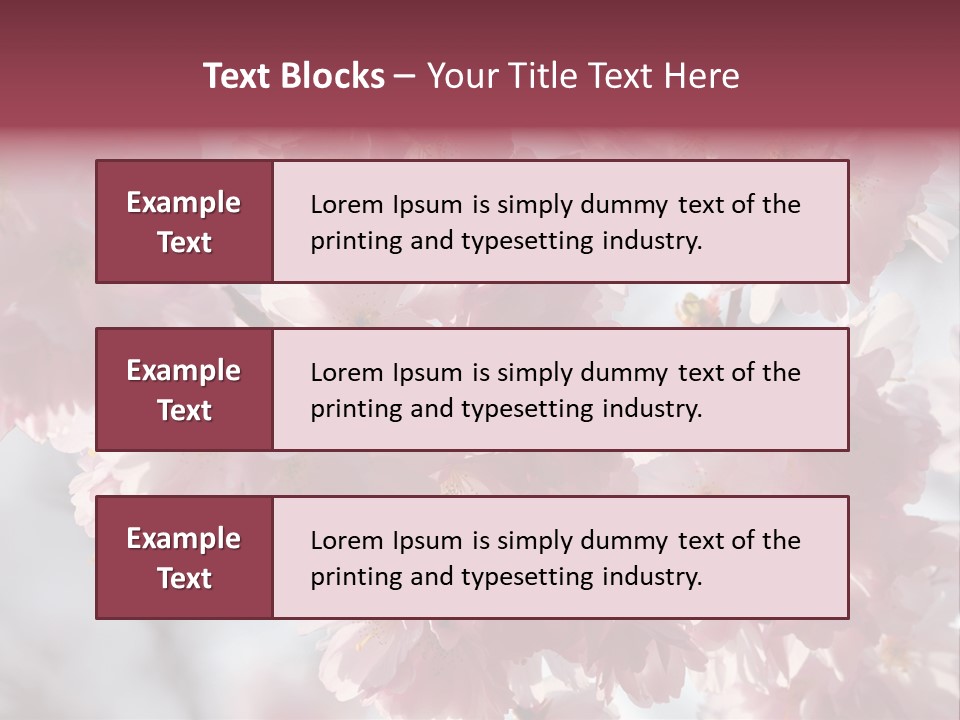 New Life Sunlight Sakura PowerPoint Template