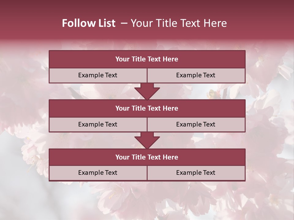 New Life Sunlight Sakura PowerPoint Template