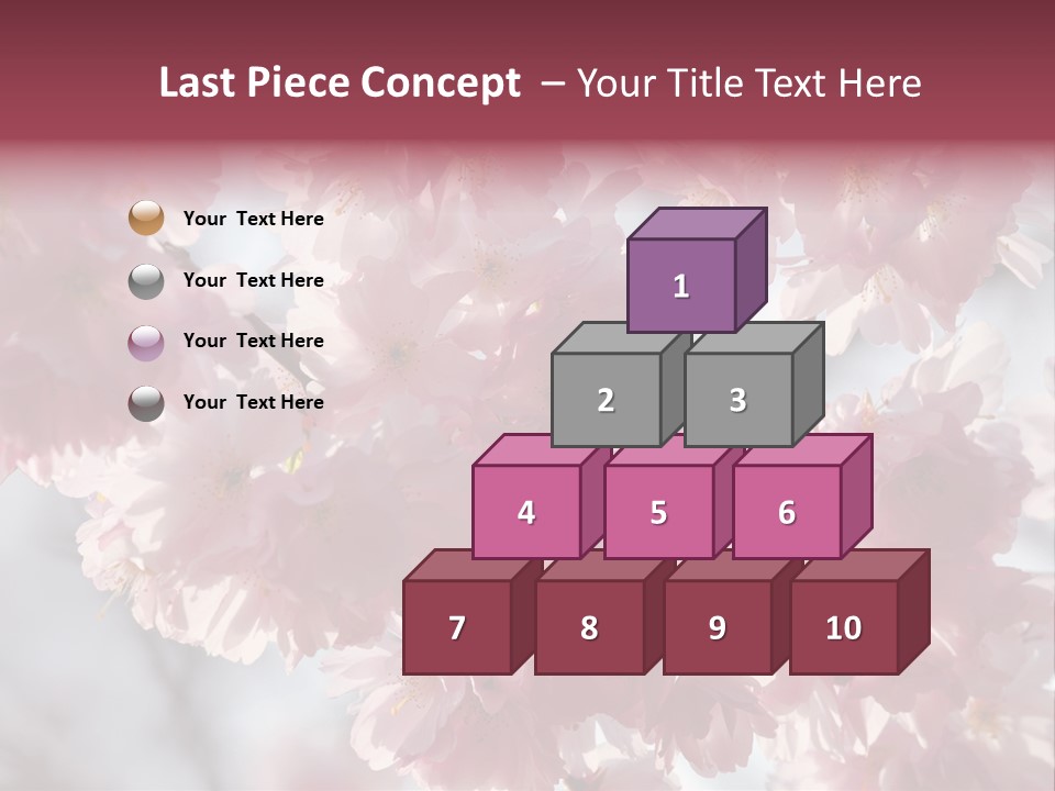 New Life Sunlight Sakura PowerPoint Template