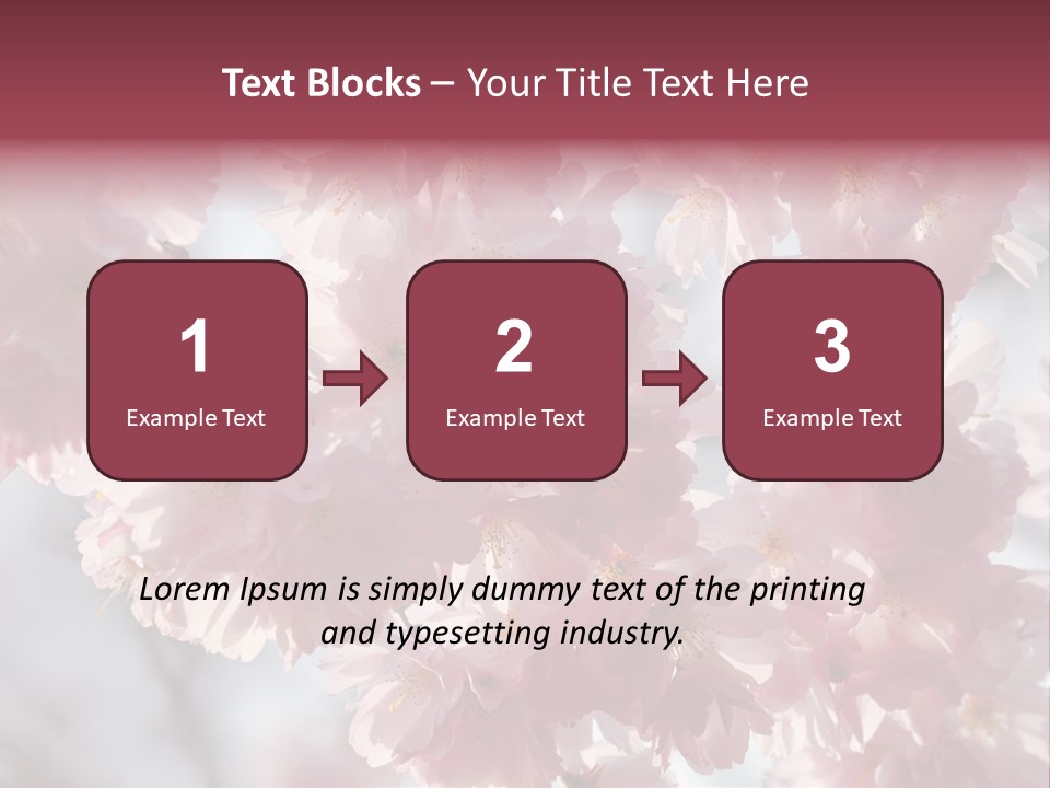 New Life Sunlight Sakura PowerPoint Template