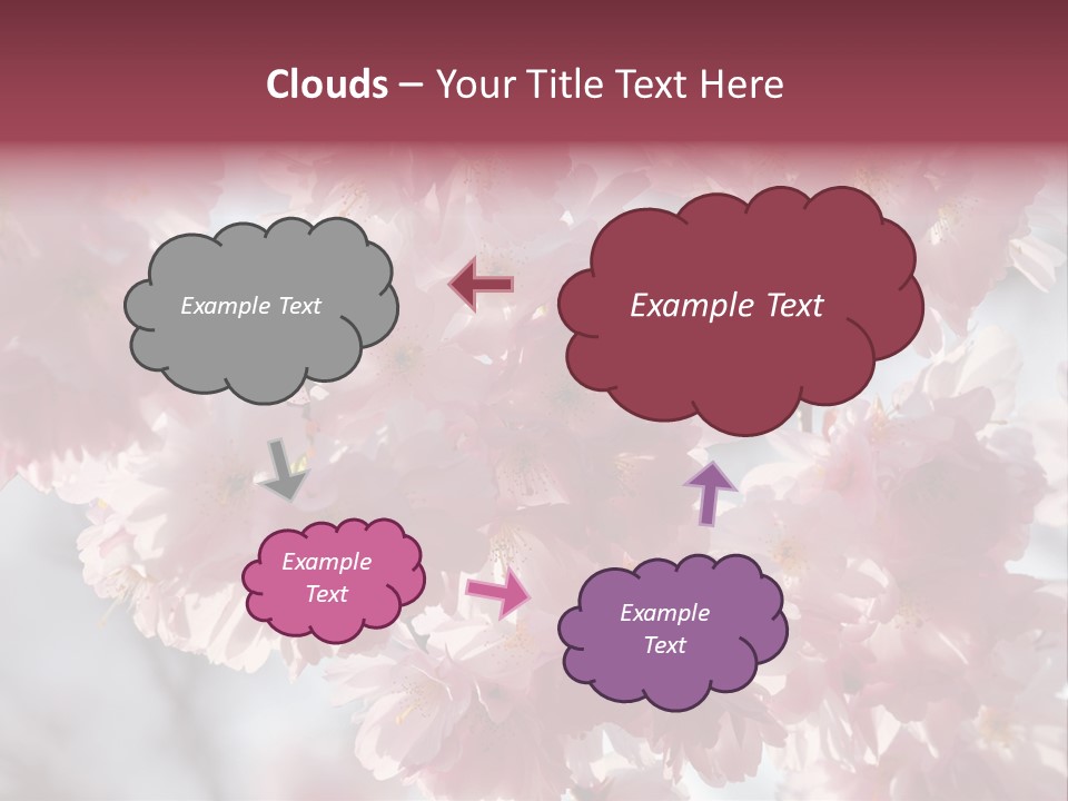 New Life Sunlight Sakura PowerPoint Template