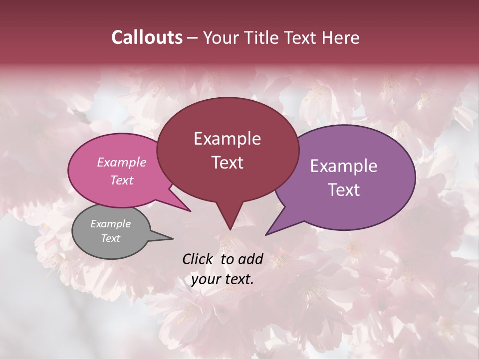 New Life Sunlight Sakura PowerPoint Template