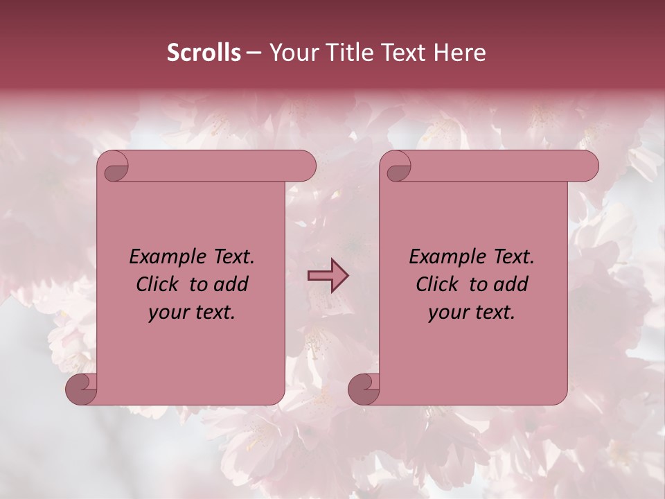 New Life Sunlight Sakura PowerPoint Template