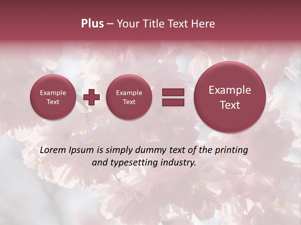 New Life Sunlight Sakura PowerPoint Template