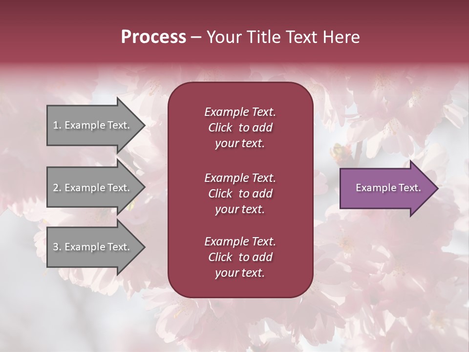 New Life Sunlight Sakura PowerPoint Template