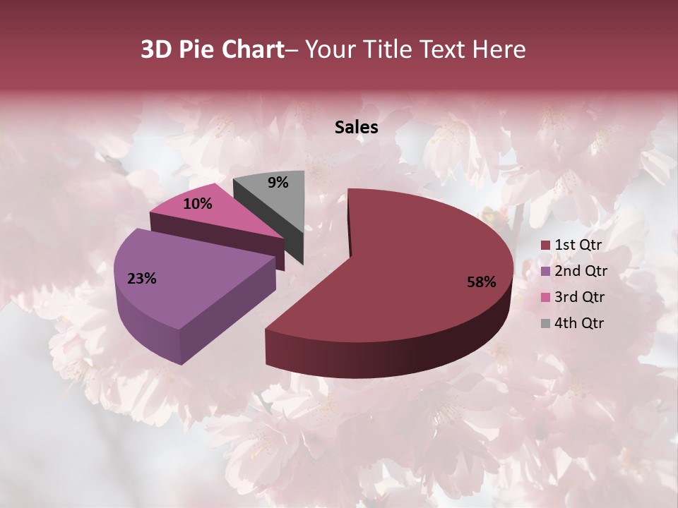 New Life Sunlight Sakura PowerPoint Template