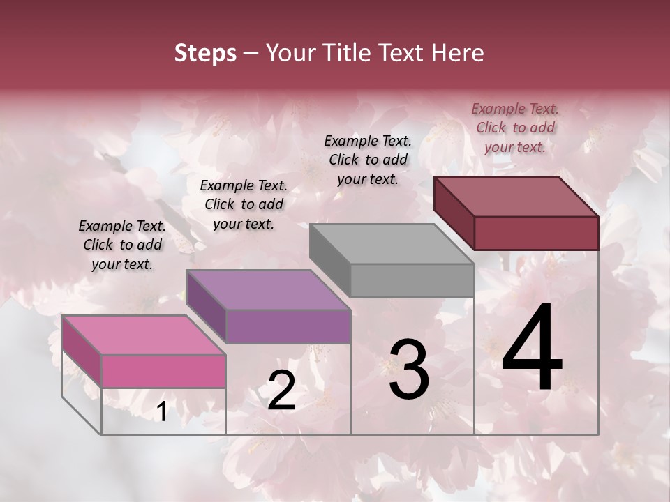 New Life Sunlight Sakura PowerPoint Template