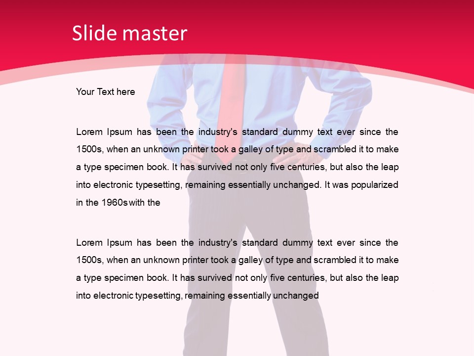 Worker Tie Ceo PowerPoint Template