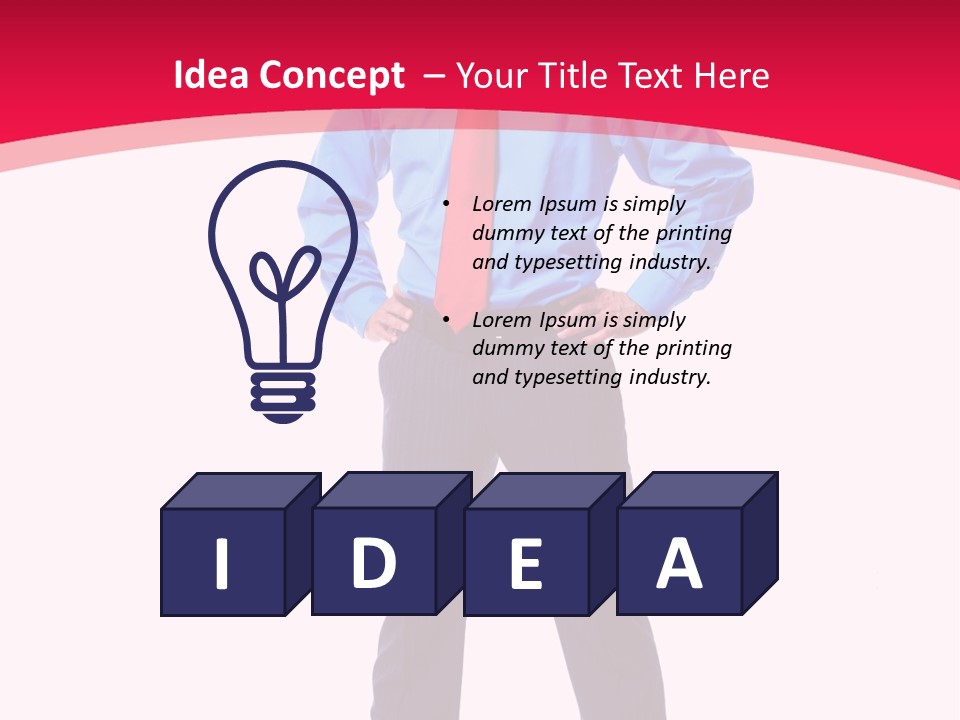 Worker Tie Ceo PowerPoint Template