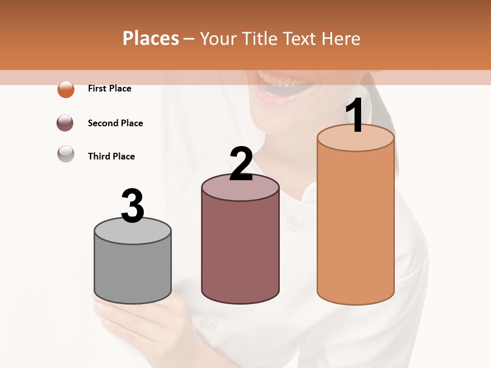 Girl Empty Whiteboard PowerPoint Template