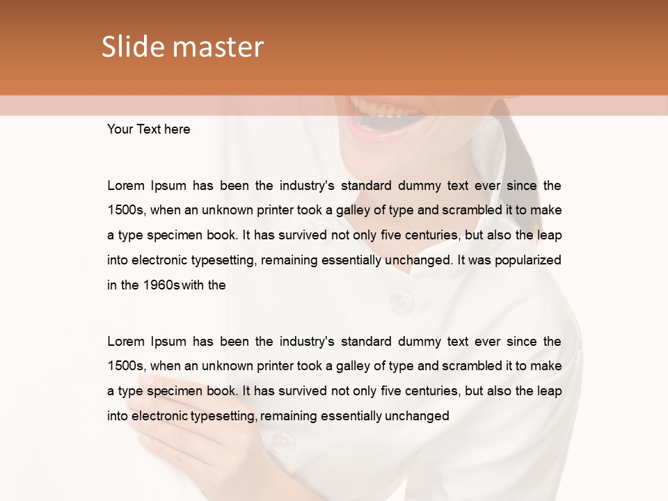 Girl Empty Whiteboard PowerPoint Template