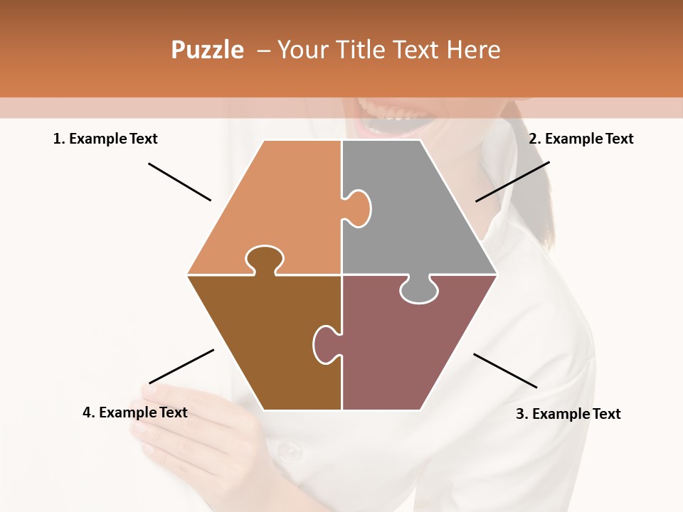 Girl Empty Whiteboard PowerPoint Template