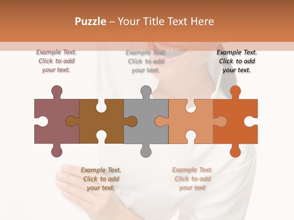 Girl Empty Whiteboard PowerPoint Template