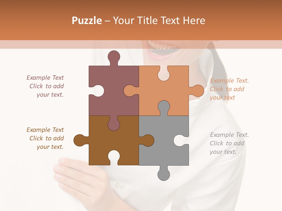 Girl Empty Whiteboard PowerPoint Template