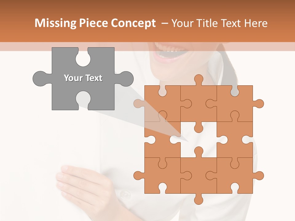 Girl Empty Whiteboard PowerPoint Template