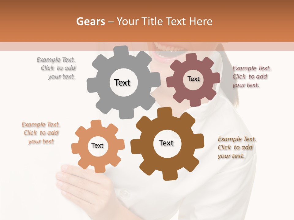 Girl Empty Whiteboard PowerPoint Template