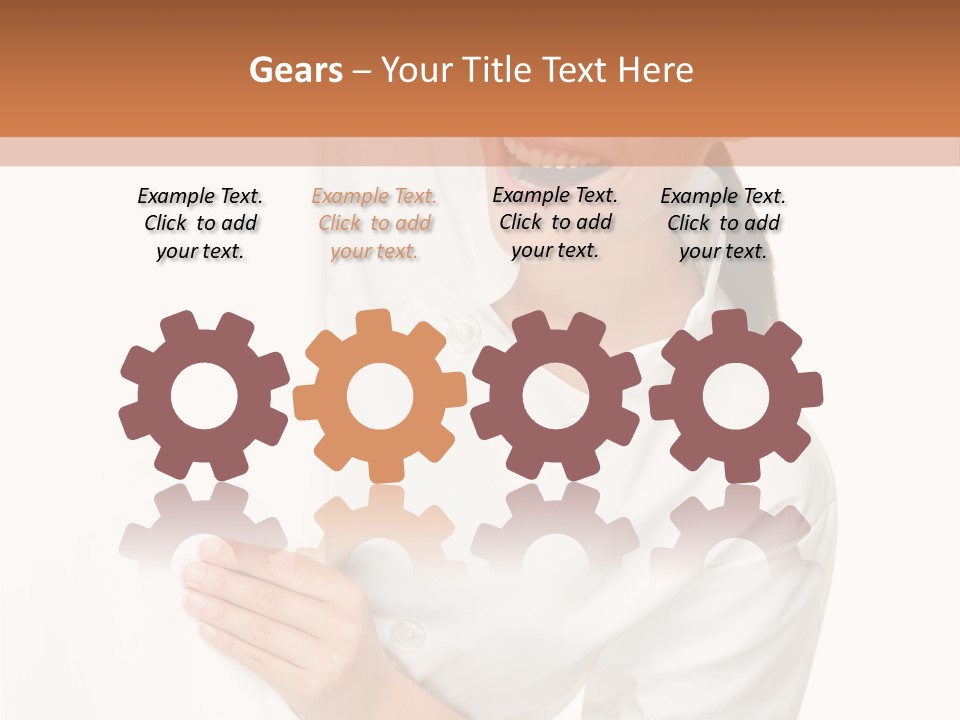 Girl Empty Whiteboard PowerPoint Template