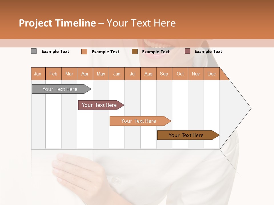 Girl Empty Whiteboard PowerPoint Template