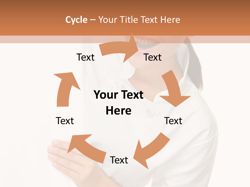 Girl Empty Whiteboard PowerPoint Template