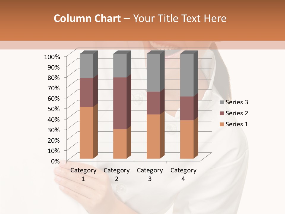 Girl Empty Whiteboard PowerPoint Template