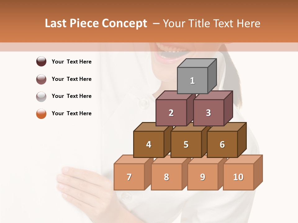 Girl Empty Whiteboard PowerPoint Template