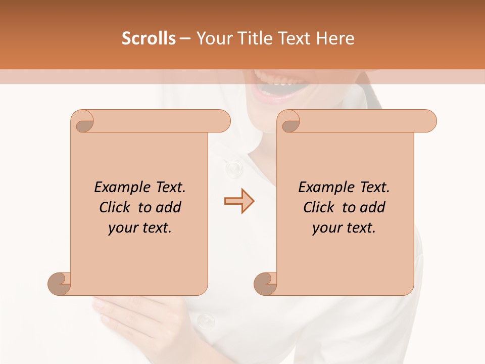 Girl Empty Whiteboard PowerPoint Template