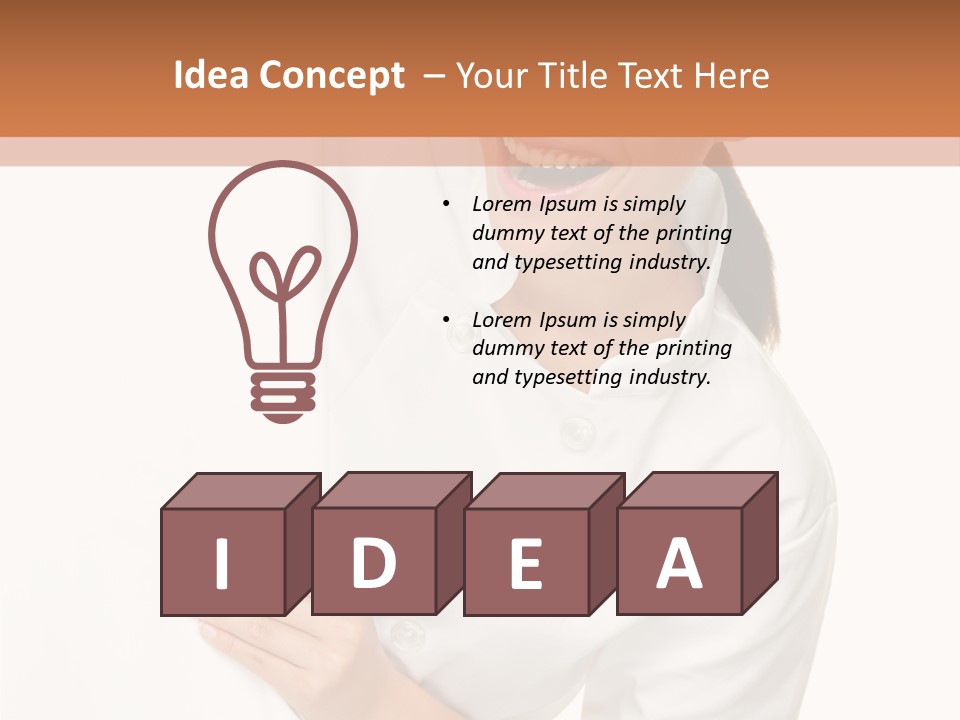 Girl Empty Whiteboard PowerPoint Template