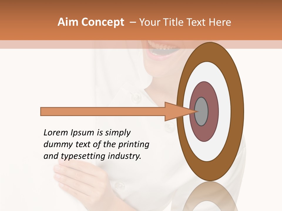 Girl Empty Whiteboard PowerPoint Template